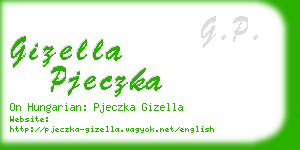 gizella pjeczka business card